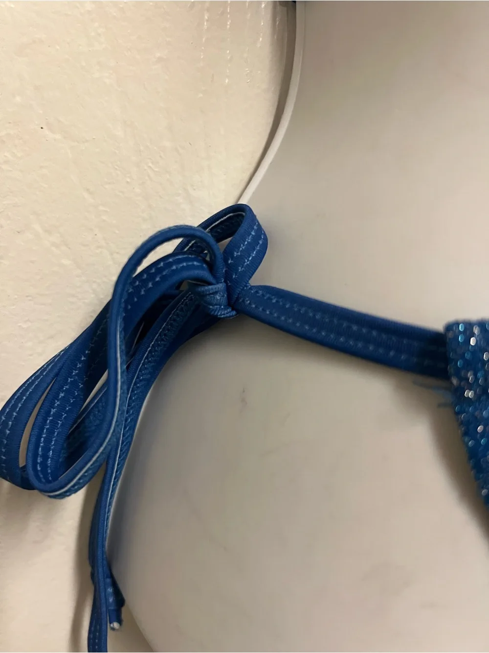 PrettyLittleThing Heart Trim Glitter Triangle Bikini Set